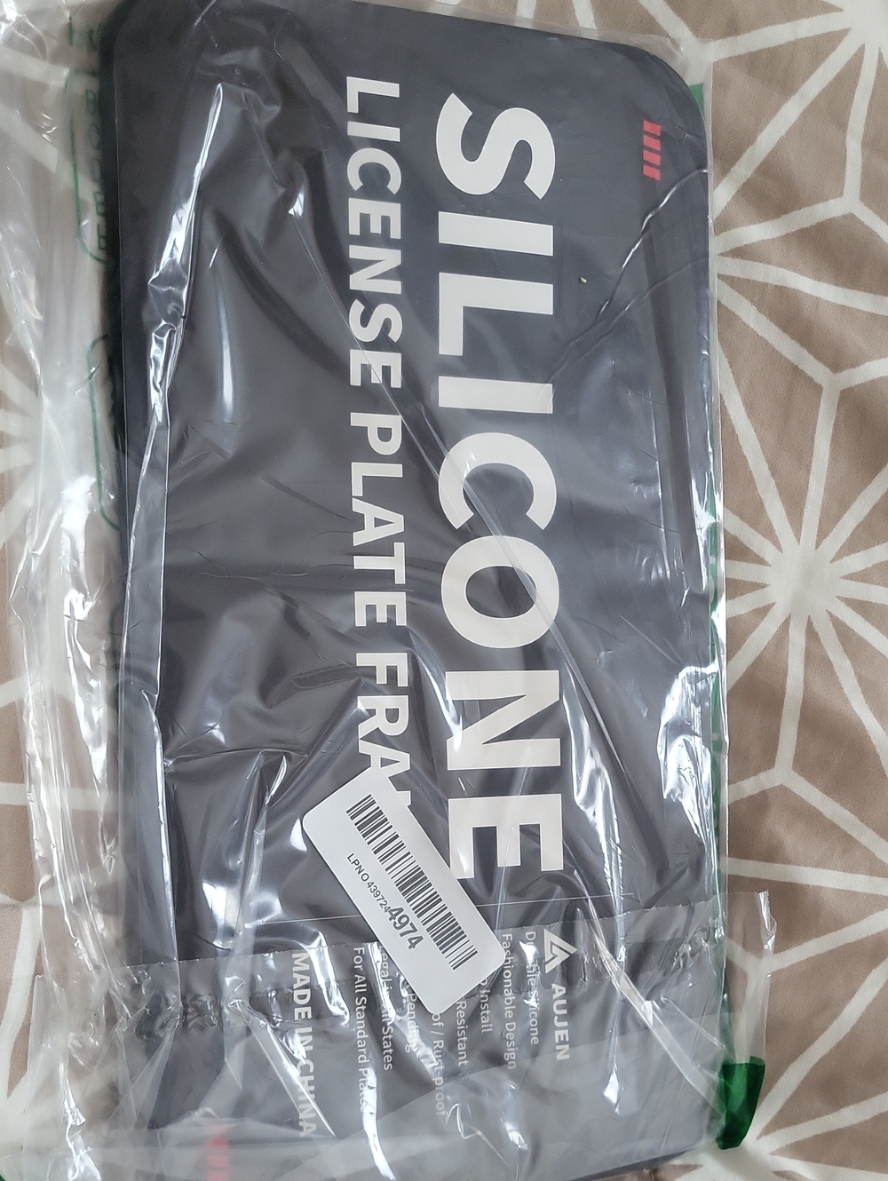 Silicone License Plate Frame - Black